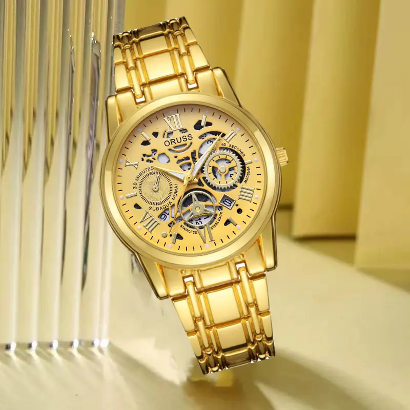 Oruss Black Mechanical Watch for Men Waterproof Automatic Quartz — feature 11