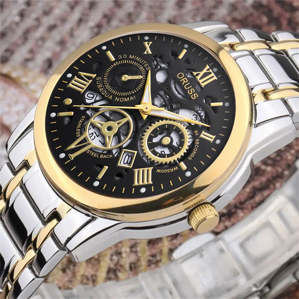 Oruss Black Mechanical Watch for Men Waterproof Automatic Quartz — feature 18