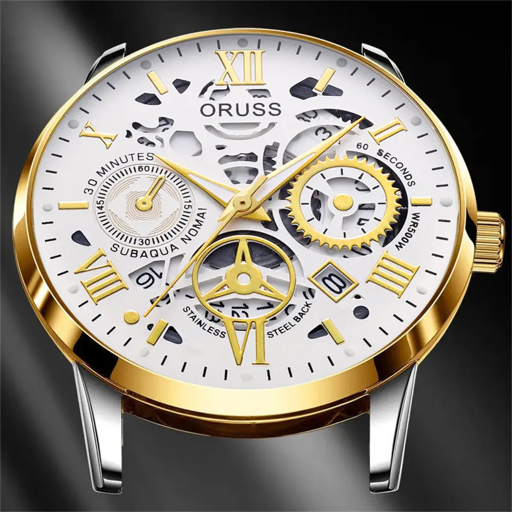 Oruss Black Mechanical Watch for Men Waterproof Automatic Quartz — feature 19