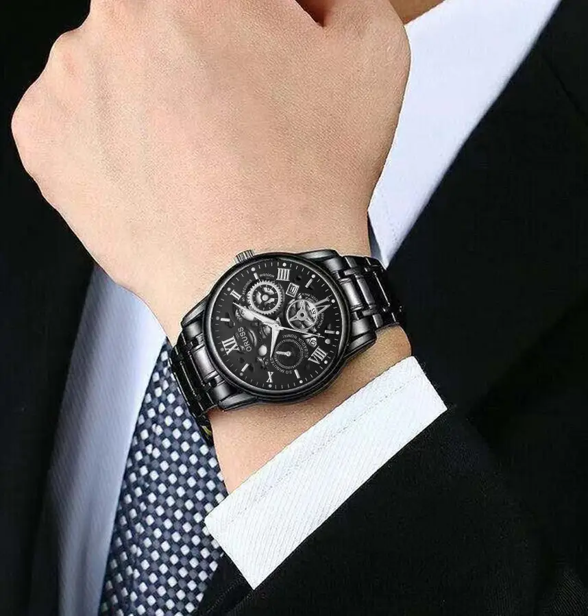 Oruss Black Mechanical Watch for Men Waterproof Automatic Quartz — feature 23