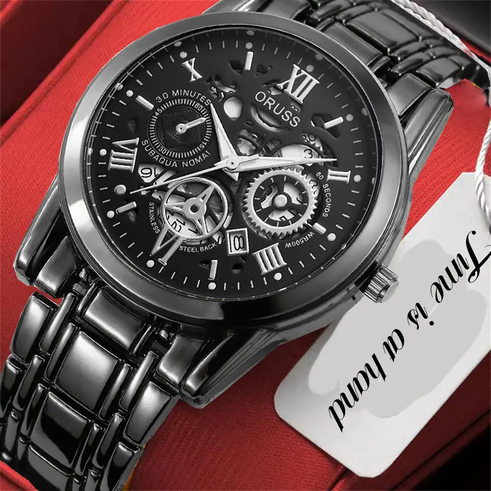 Oruss Black Mechanical Watch for Men Waterproof Automatic Quartz — feature 24