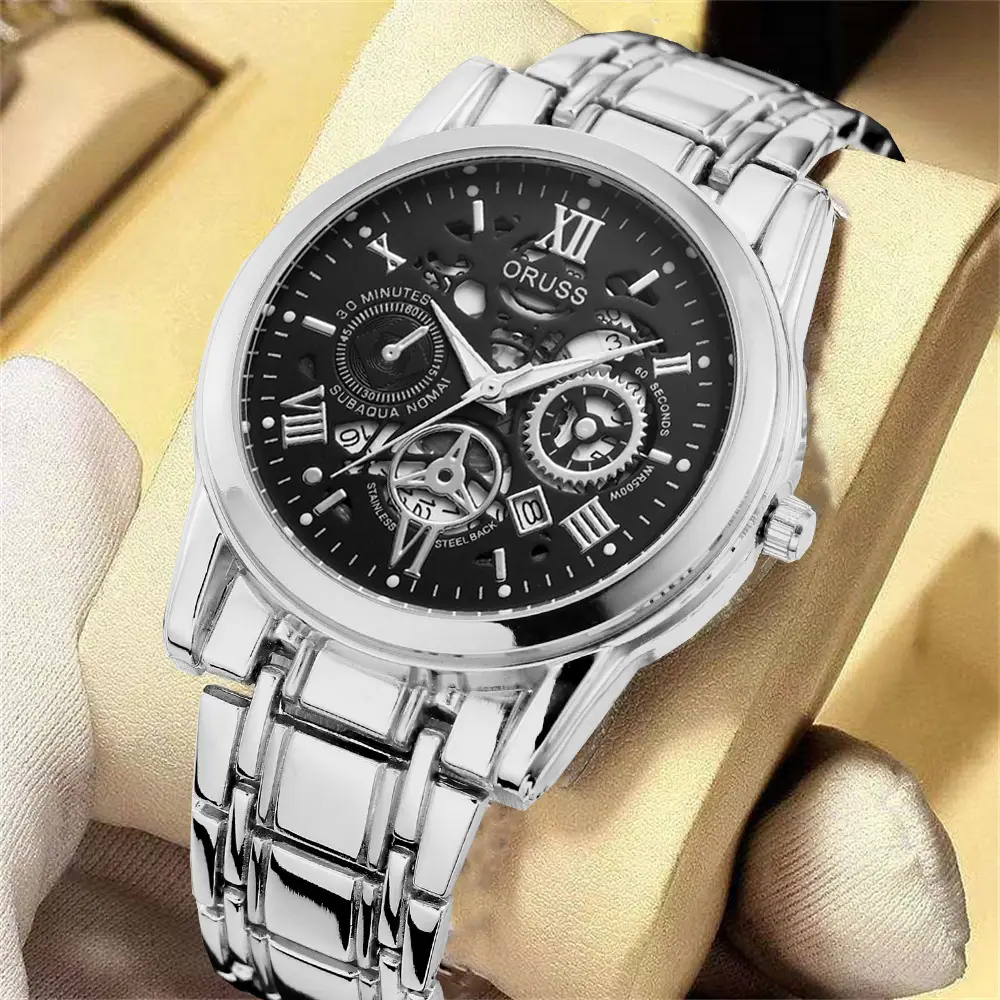 Oruss Black Mechanical Watch for Men Waterproof Automatic Quartz — feature 26