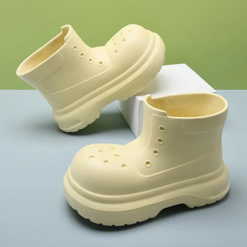 EVA thick-soled waterproof rain boots women's wear-resistant non-smelly feet water shoes four seasons outside the tube wear high-end sense increased rain boots - Image 7