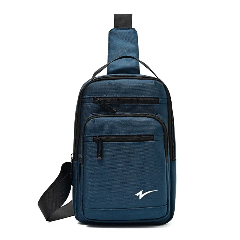 Men's Black Crossbody Backpack with Zip Pocket - Image 2