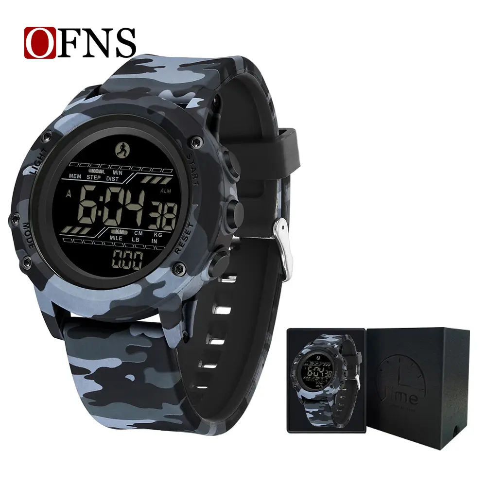 OFNS Camouflage Digital Watch for Men Women Waterproof Sports Wear - Image 3