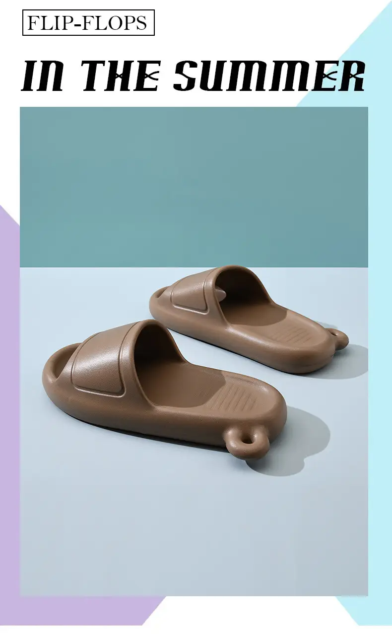 Slippers Women's Summer Odor-resistant Breathable Slides Home EVA Increased Thick Bottom Wear-resistant Non-slip Slides for Couple — feature 2