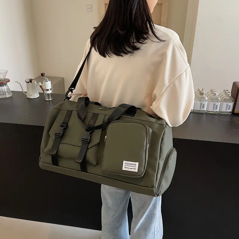 Large Capacity Multi-Function Travel Bag Green - Image 3