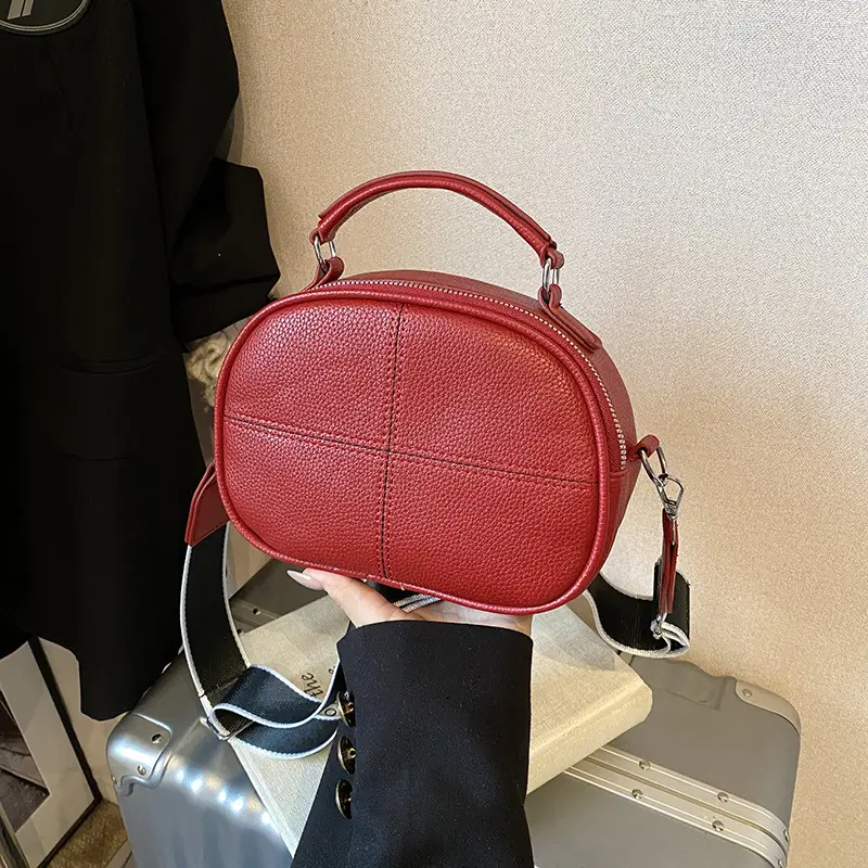 2024 New Jersey Cowhide Shoulder Crossbody Bag - Image 7
