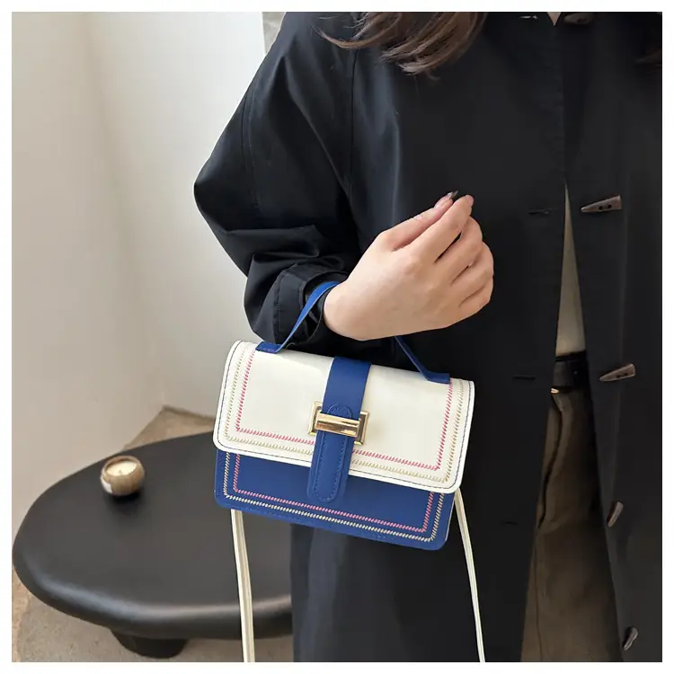 Yellow Black Contrast Shoulder Bag 2024 Fashion — feature 10