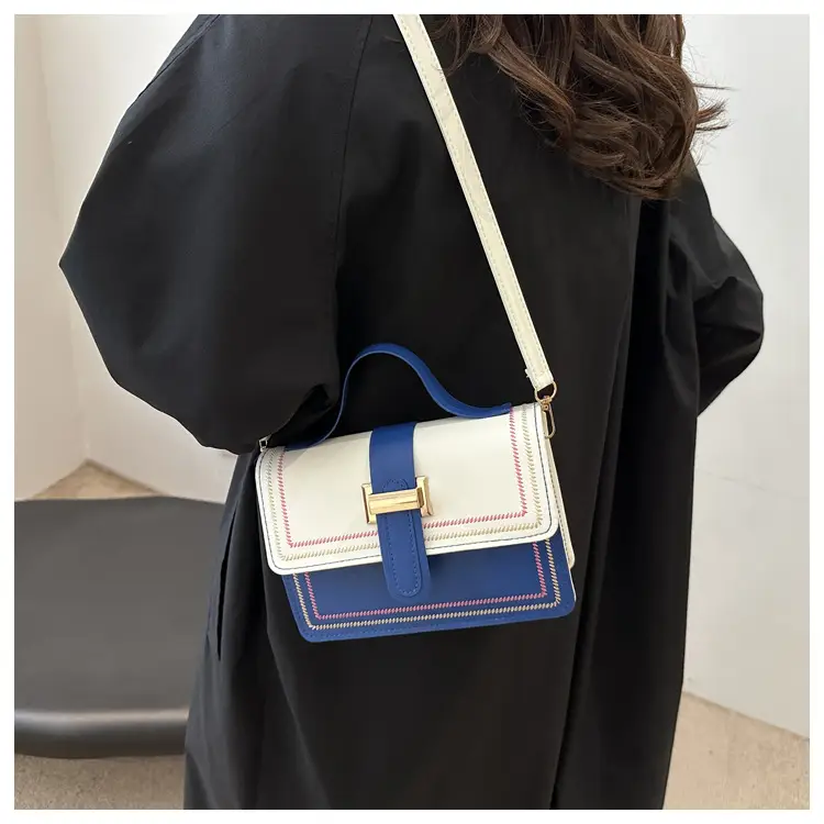Yellow Black Contrast Shoulder Bag 2024 Fashion — feature 11