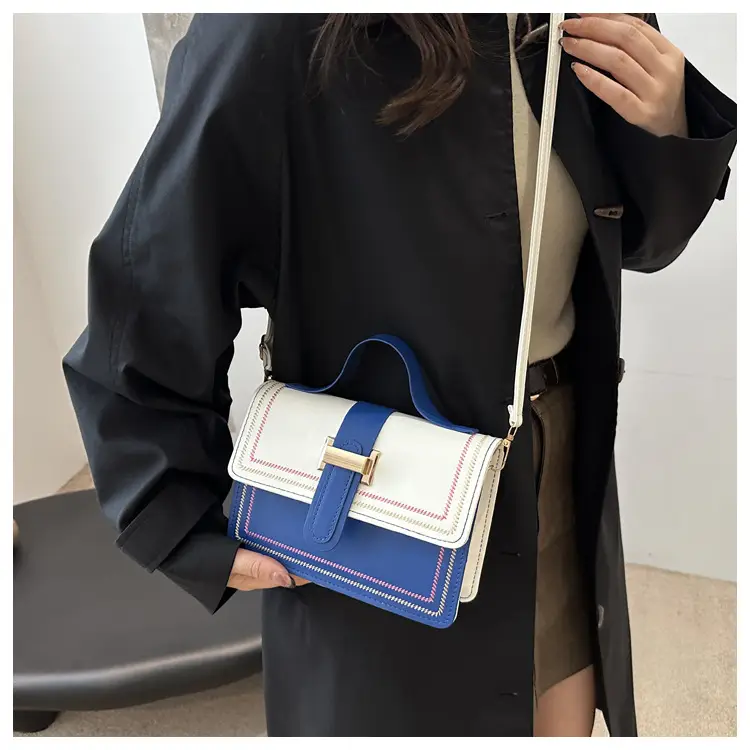 Yellow Black Contrast Shoulder Bag 2024 Fashion — feature 12