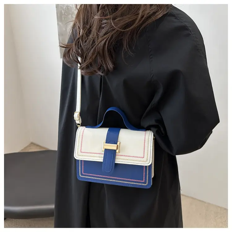 Yellow Black Contrast Shoulder Bag 2024 Fashion — feature 13