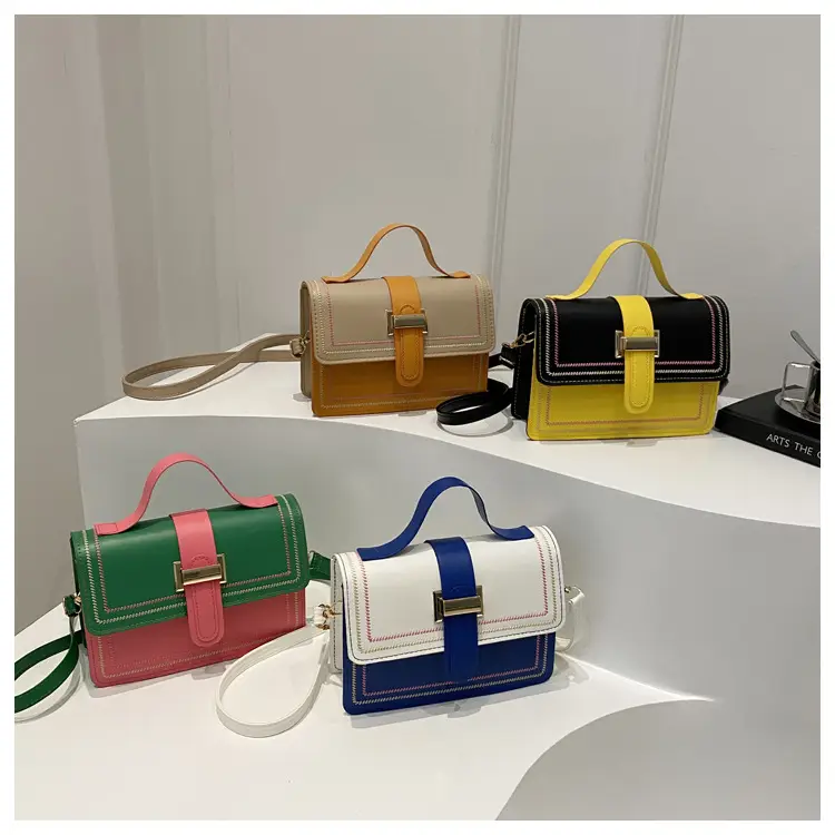 Yellow Black Contrast Shoulder Bag 2024 Fashion — feature 30