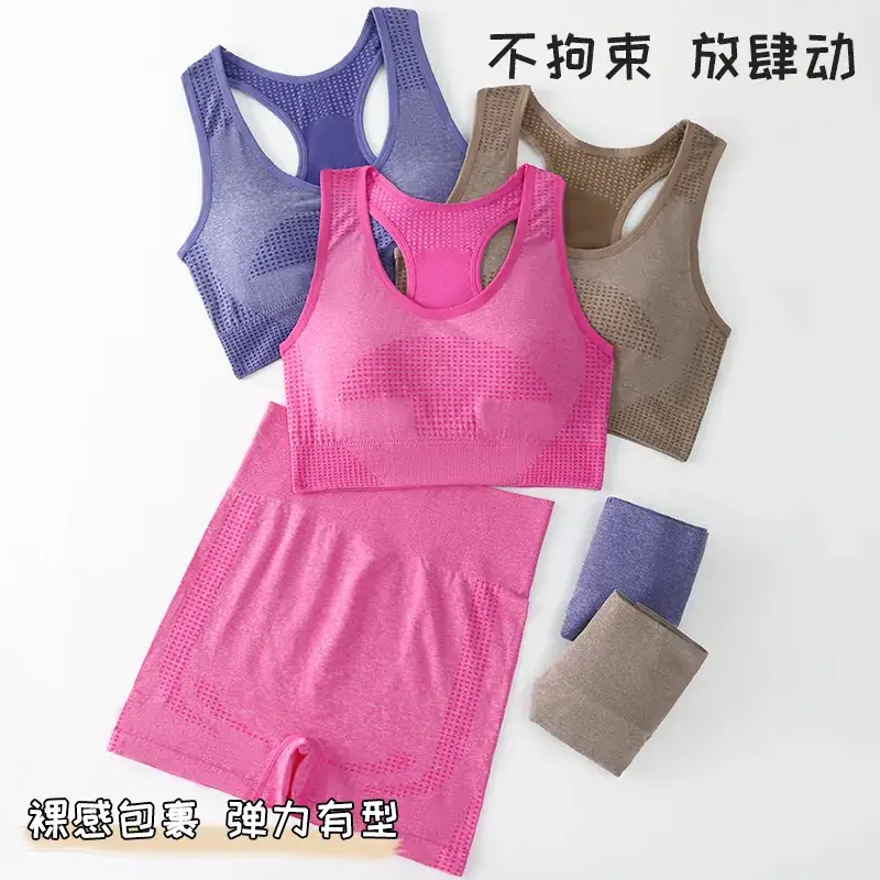 Women's Pink Yoga Sports Underwear Set - Image 9