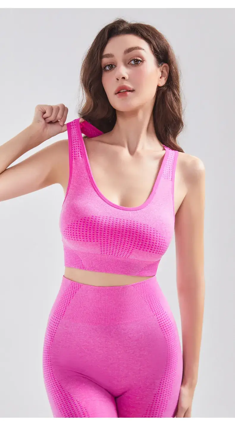 Women's Pink Yoga Sports Underwear Set — feature 12