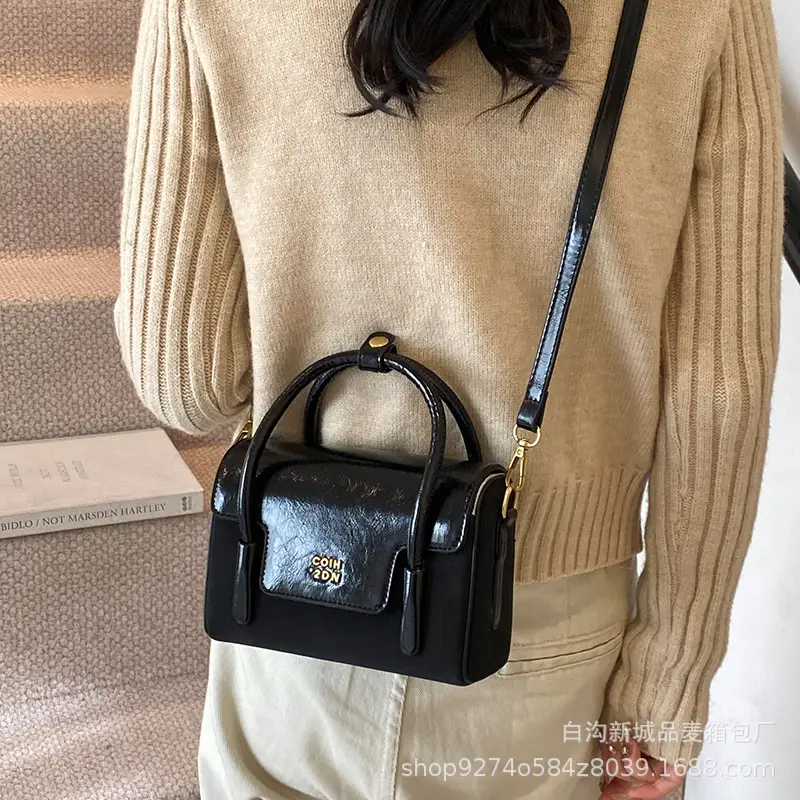 Women Crossbody Brown Leather Square Bag 2026 - Image 8
