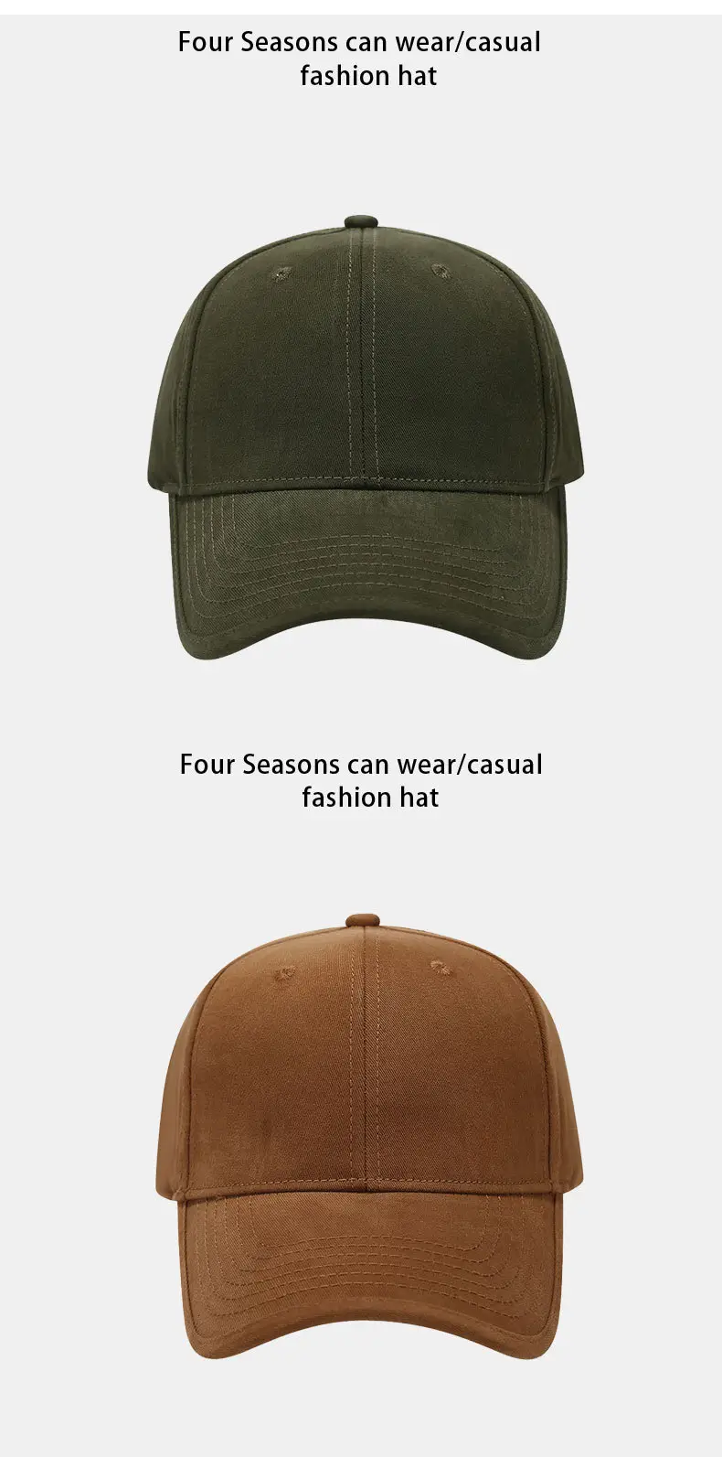 Autumn Winter Baseball Cap Big Head Circumference Embroidered — feature 10