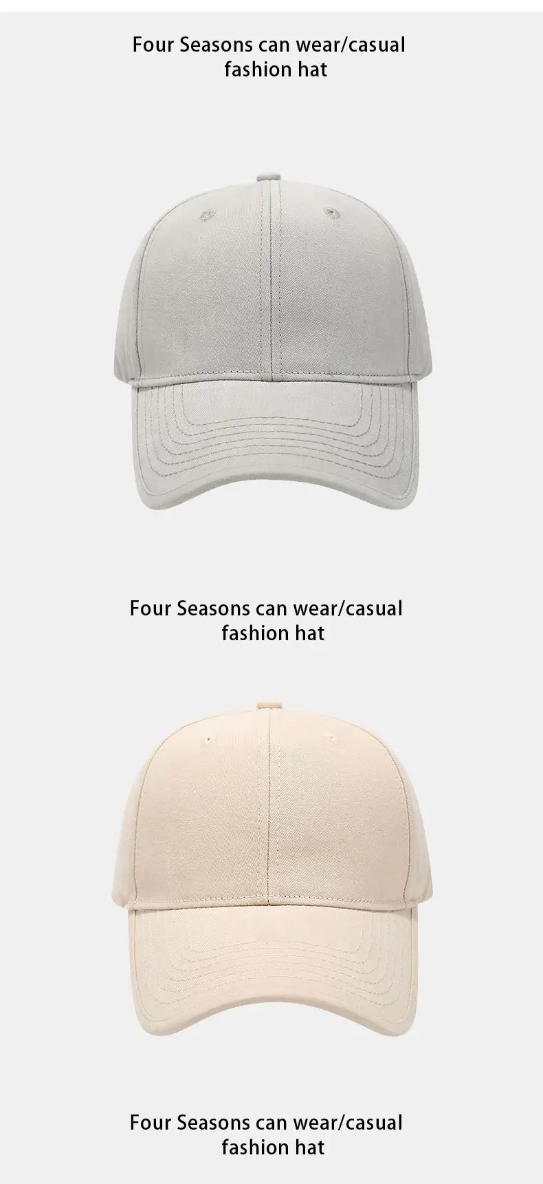 Autumn Winter Baseball Cap Big Head Circumference Embroidered — feature 11