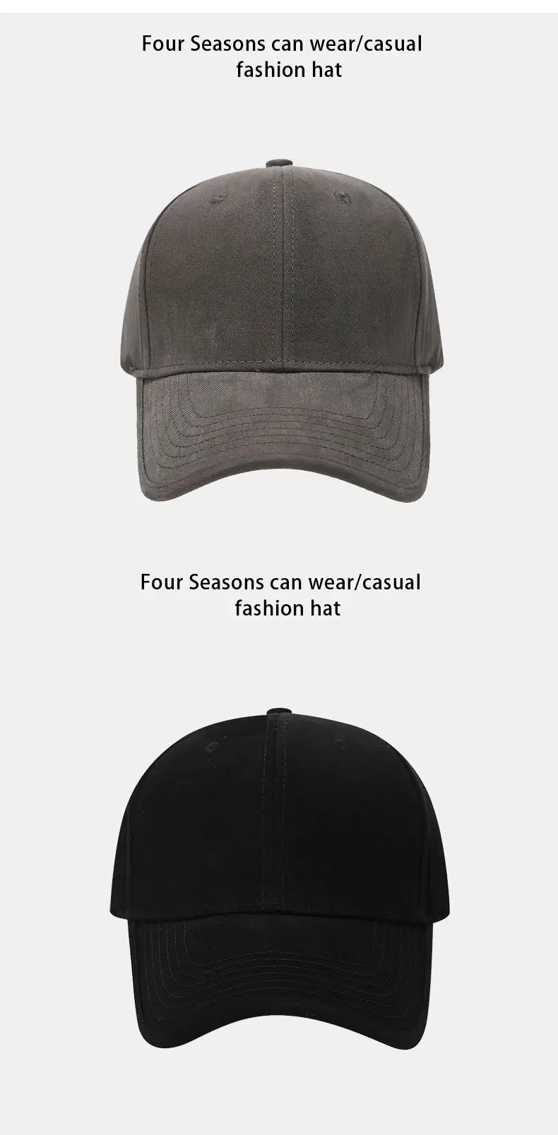 Autumn Winter Baseball Cap Big Head Circumference Embroidered — feature 9