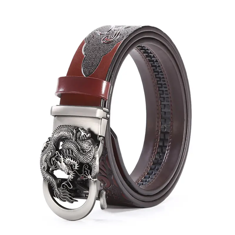 Men's Dragon Buckle Belt with Gold Plated Finish - Image 6