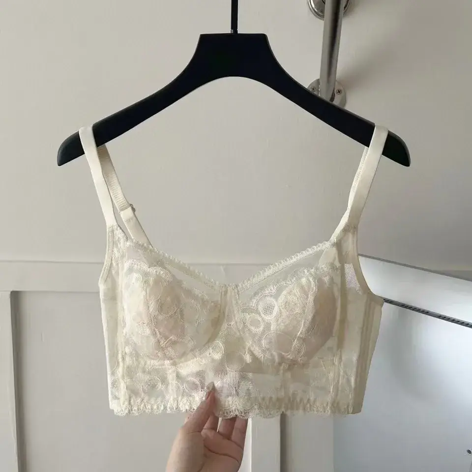 French Lace Push Up Bra Small Chest Underwear Women - Image 8