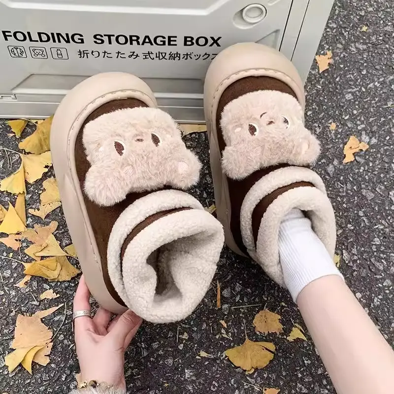 Nanbo Wan cute bear snow boots women 2024 autumn and winter new cotton shoes fleece-lined warm bread shoes wholesale - Image 11