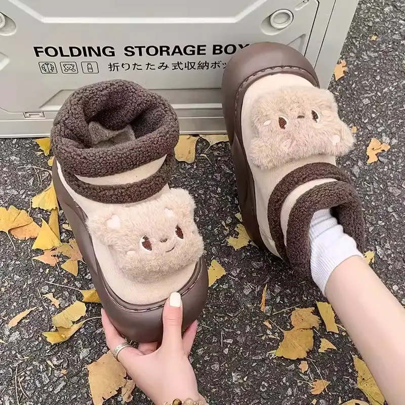 Nanbo Wan cute bear snow boots women 2024 autumn and winter new cotton shoes fleece-lined warm bread shoes wholesale - Image 12
