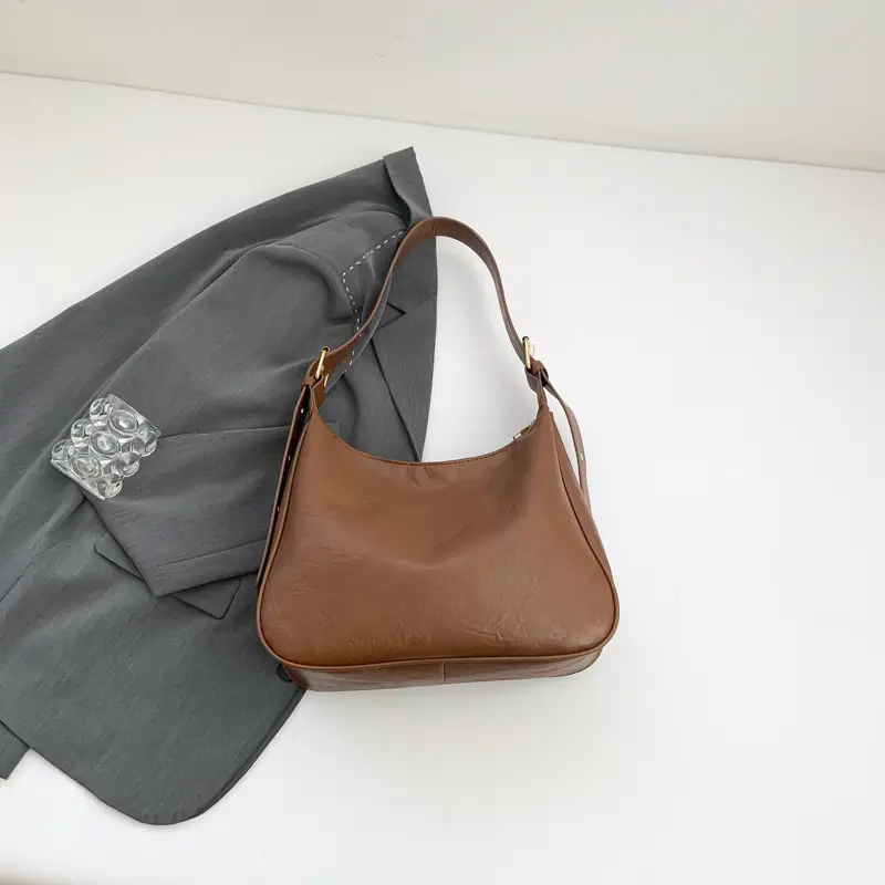 Black Leather Shoulder Bag for Women 2024 Winter Autumn - Image 2