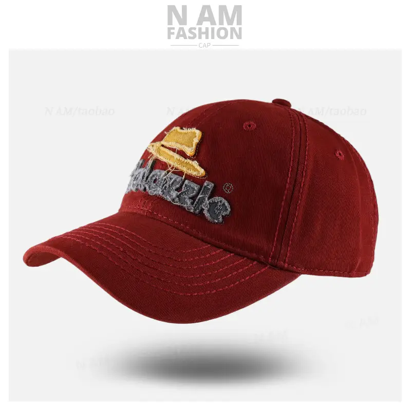 Men's Brown Embroidered Baseball Cap with Logo - Image 8