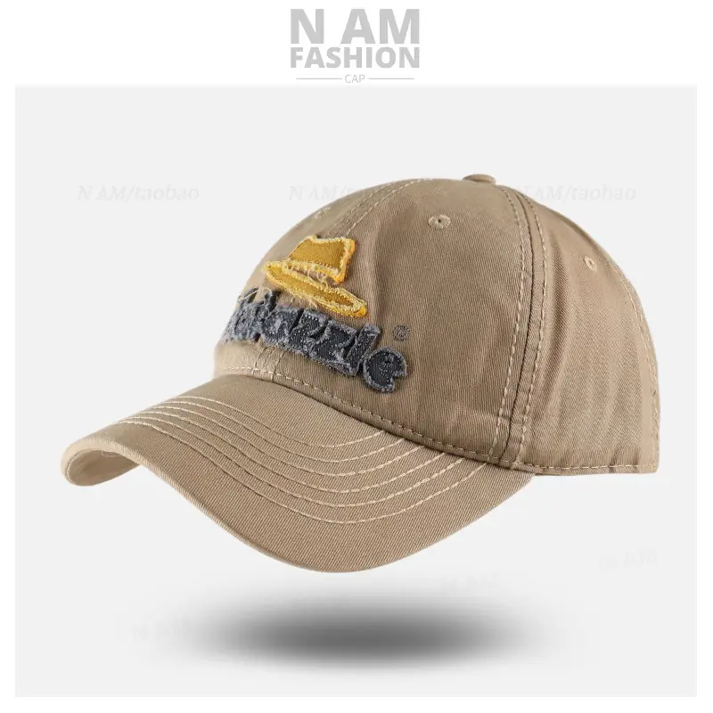 Men's Brown Embroidered Baseball Cap with Logo - Image 9