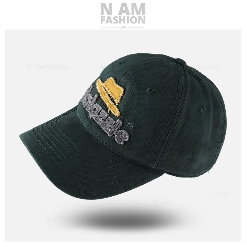 Men's Brown Embroidered Baseball Cap with Logo — feature 11