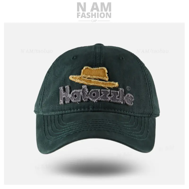 Men's Brown Embroidered Baseball Cap with Logo — feature 8