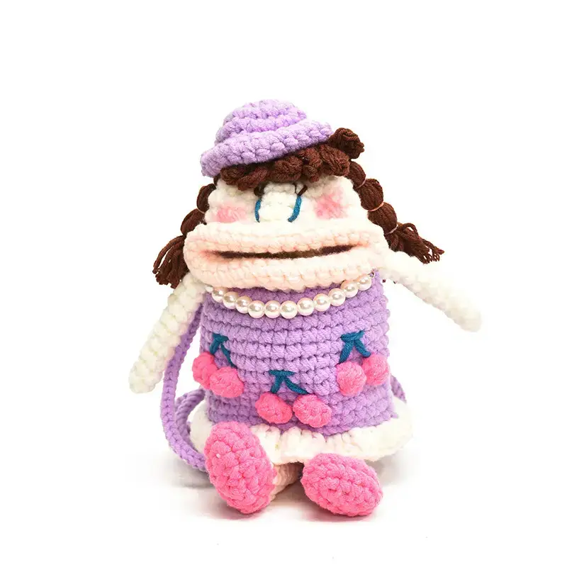 Cute Cartoon Shoulder Bag for Girls Wool Crochet - Image 6