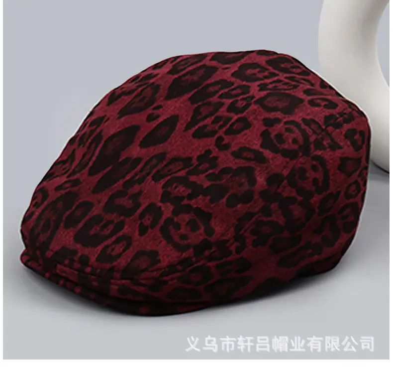 Autumn Suede Leopard Print Duck Tine Hat for Women — feature 11