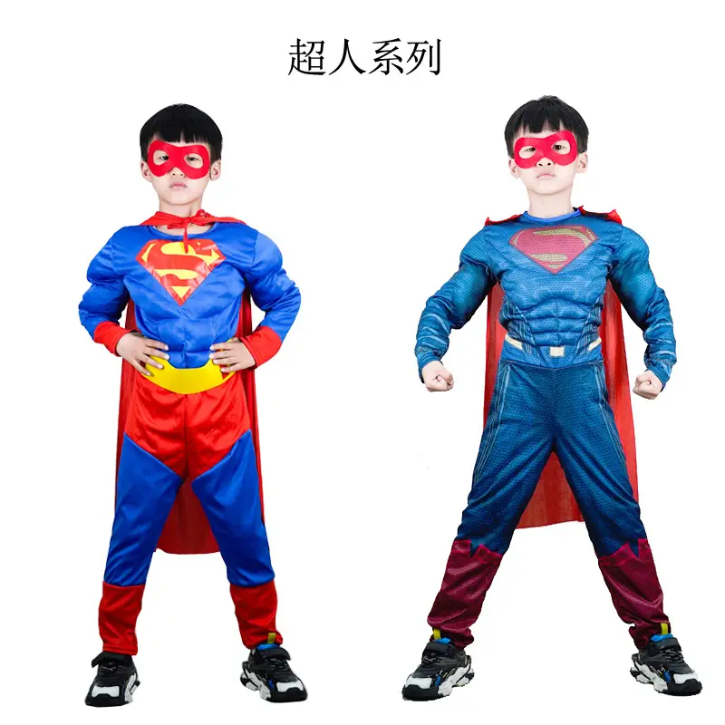 Halloween Cos Costume Children's Iron Man Hulk Captain America Optimus Prime Spider-Man Muscle Performance Costume — feature 7