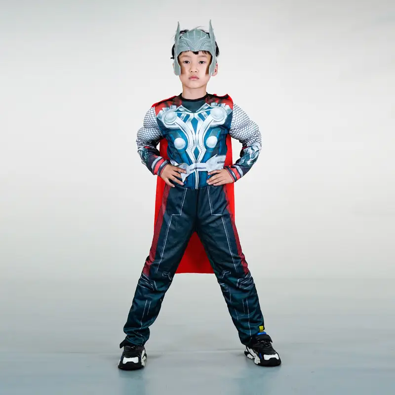 Halloween Cos Costume Children's Iron Man Hulk Captain America Optimus Prime Spider-Man Muscle Performance Costume - Image 10
