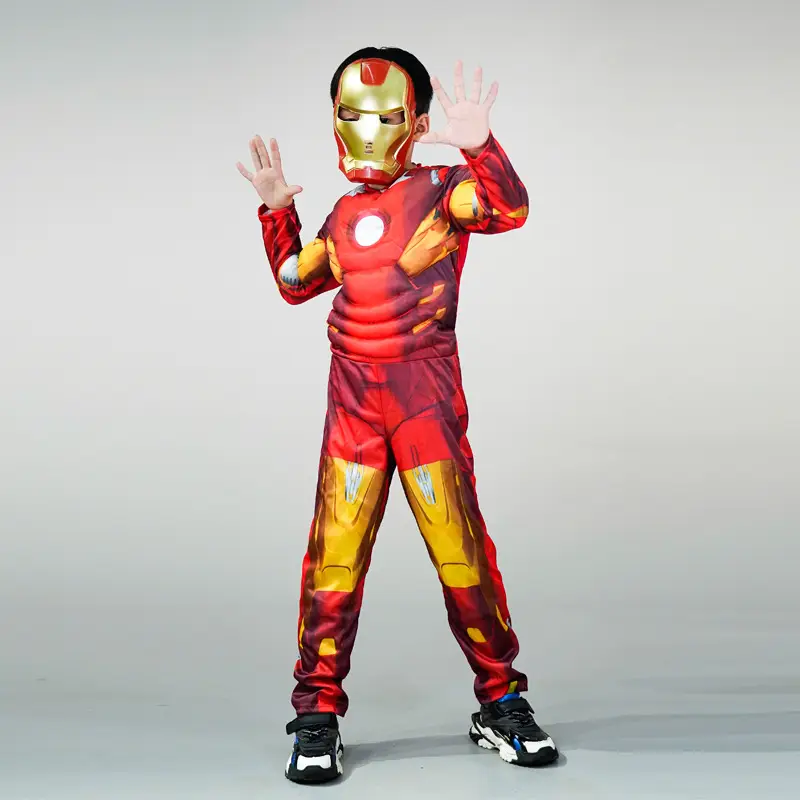 Halloween Cos Costume Children's Iron Man Hulk Captain America Optimus Prime Spider-Man Muscle Performance Costume - Image 11