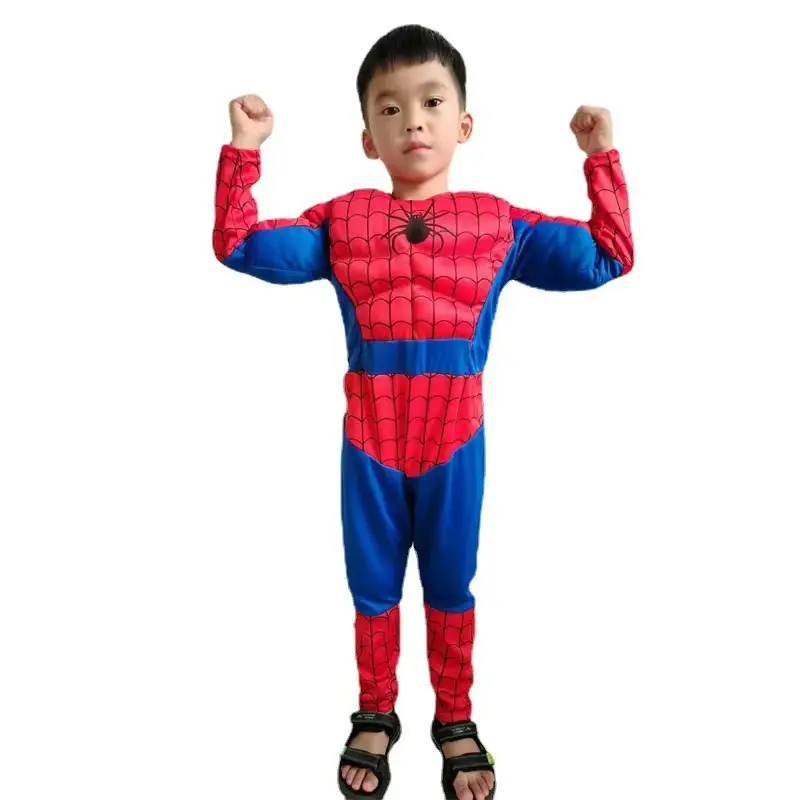 Halloween Cos Costume Children's Iron Man Hulk Captain America Optimus Prime Spider-Man Muscle Performance Costume - Image 20