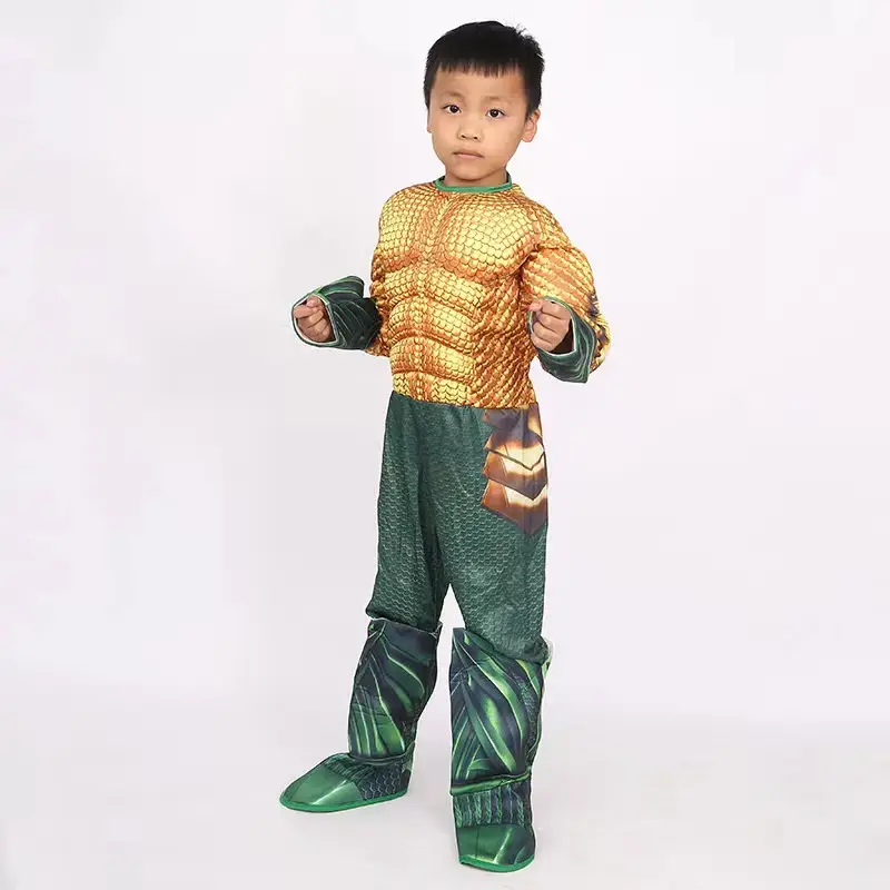 Halloween Cos Costume Children's Iron Man Hulk Captain America Optimus Prime Spider-Man Muscle Performance Costume - Image 21