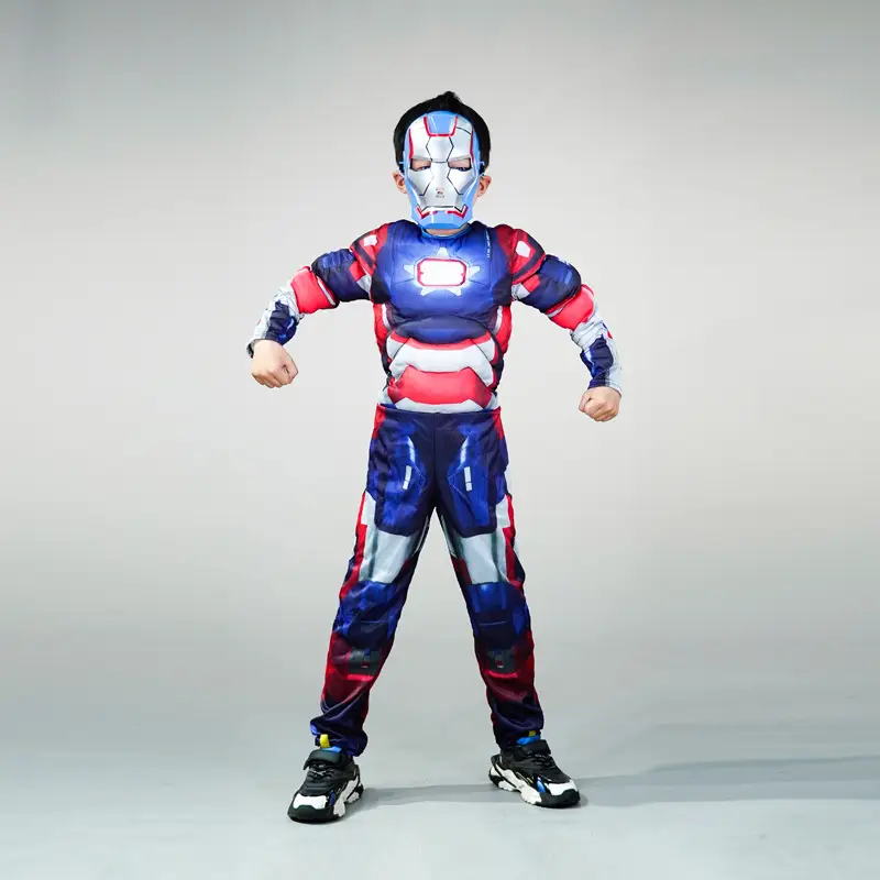 Halloween Cos Costume Children's Iron Man Hulk Captain America Optimus Prime Spider-Man Muscle Performance Costume - Image 22