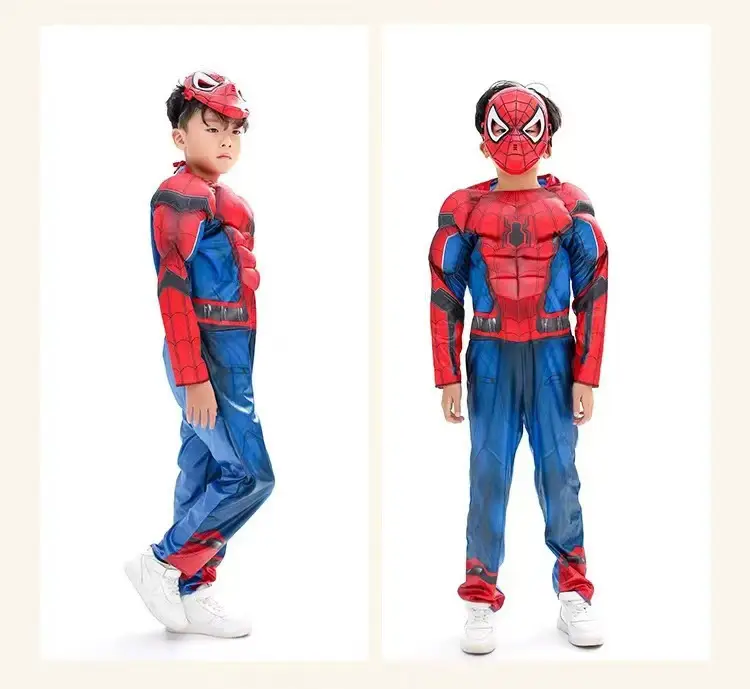 Halloween Cos Costume Children's Iron Man Hulk Captain America Optimus Prime Spider-Man Muscle Performance Costume - Image 5