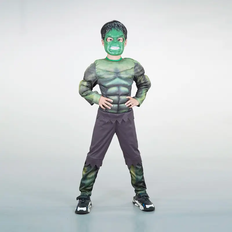 Halloween Cos Costume Children's Iron Man Hulk Captain America Optimus Prime Spider-Man Muscle Performance Costume - Image 9