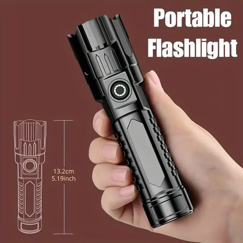 USB Rechargeable Flashlight with Zoom & Floodlight β feature 2