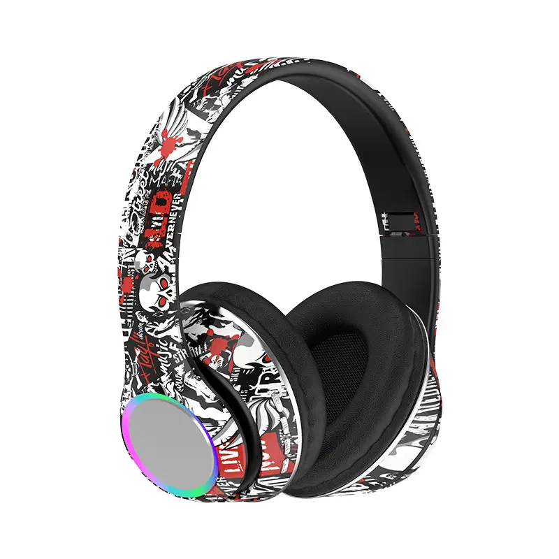Wireless Painted Bluetooth Headset with Foldable Design - Image 9