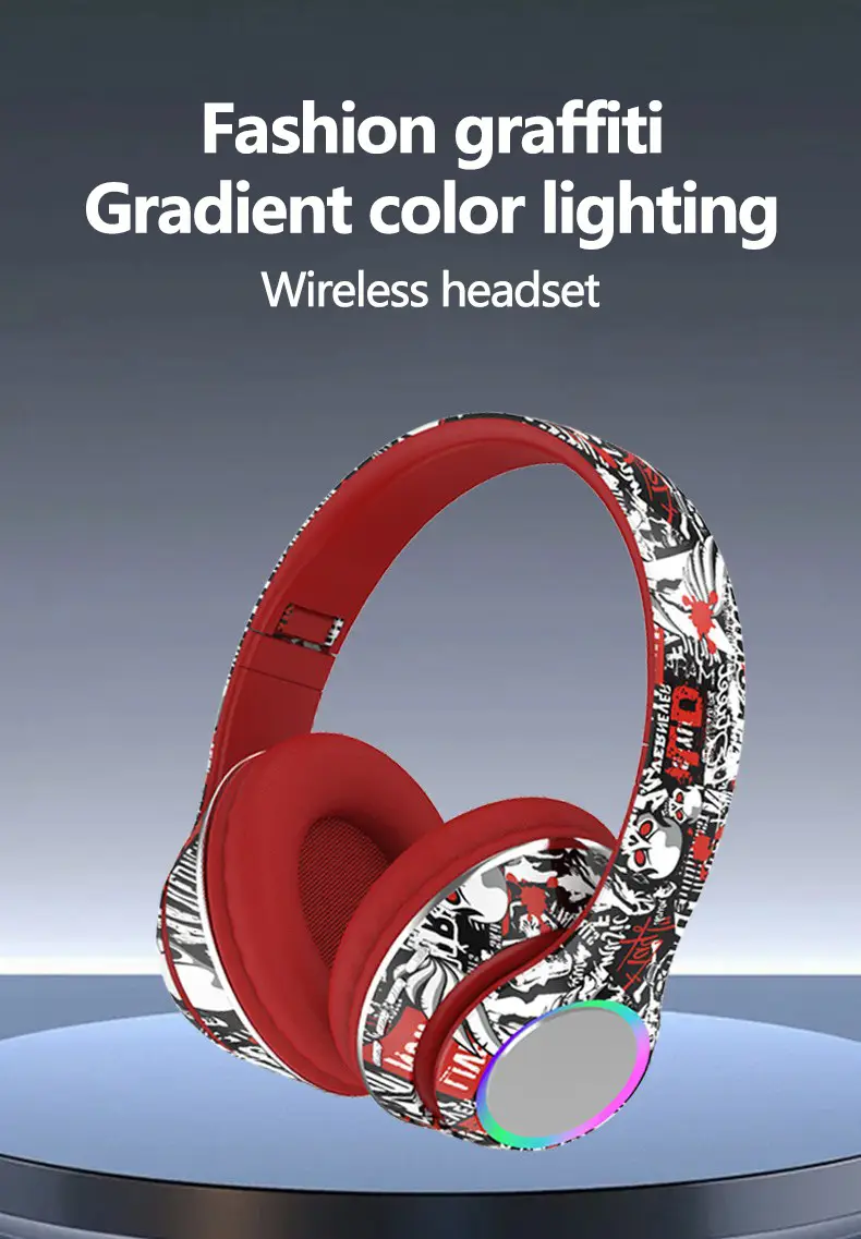 Wireless Painted Bluetooth Headset with Foldable Design β feature 3