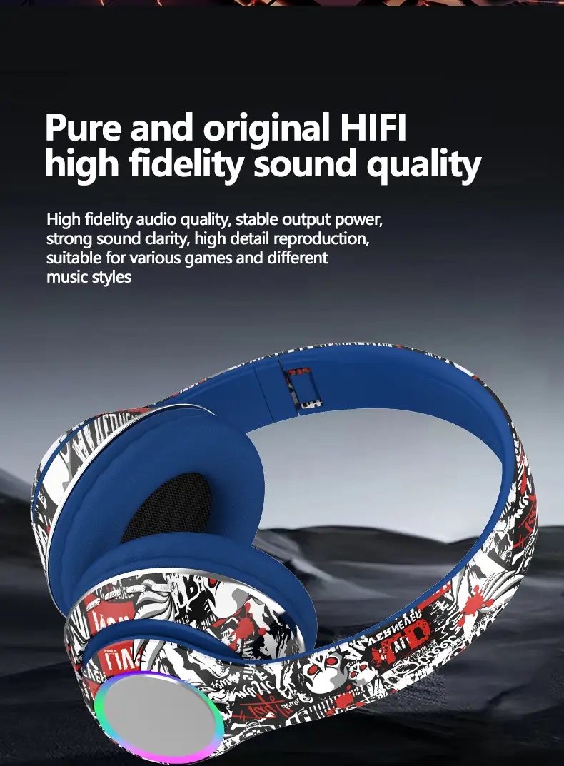 Wireless Painted Bluetooth Headset with Foldable Design β feature 6