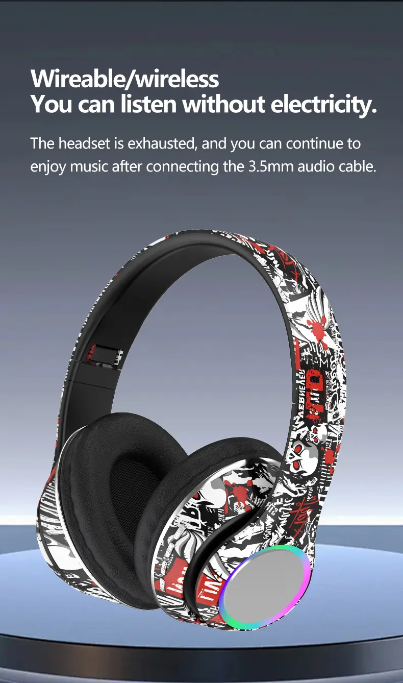 Wireless Painted Bluetooth Headset with Foldable Design β feature 8