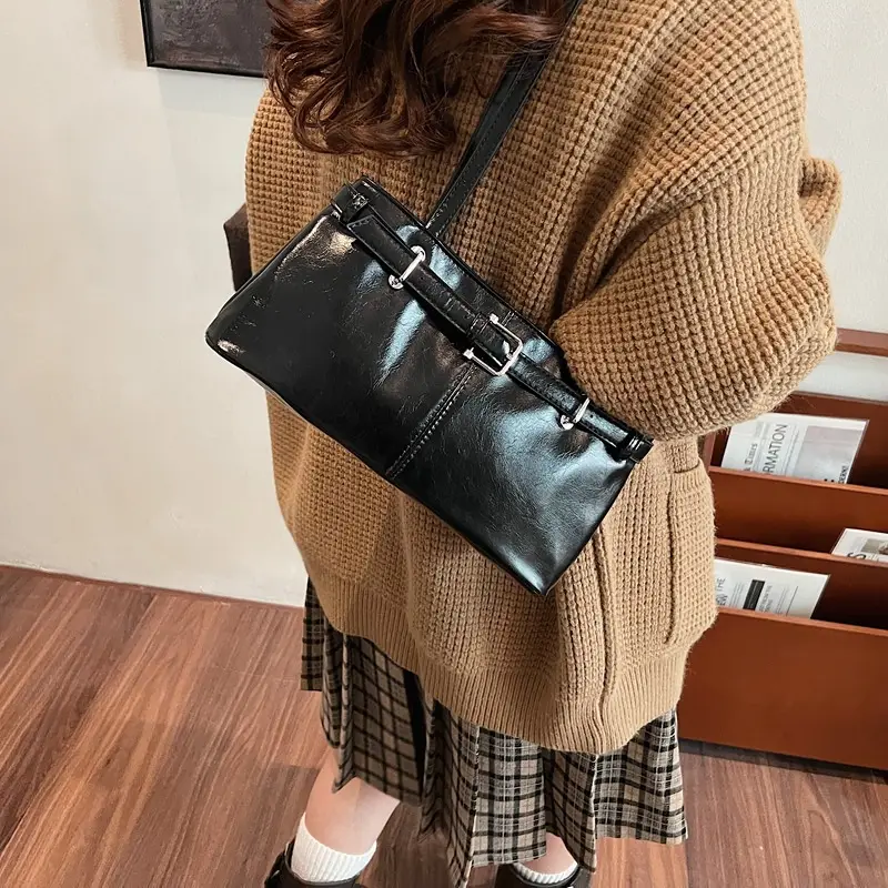 Black Belt Buckle Women's Shoulder Bag 2024 - Image 8