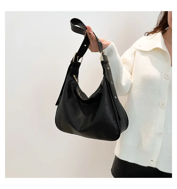 Black Korean Style Large Capacity Commuter Tote Bag — feature 29