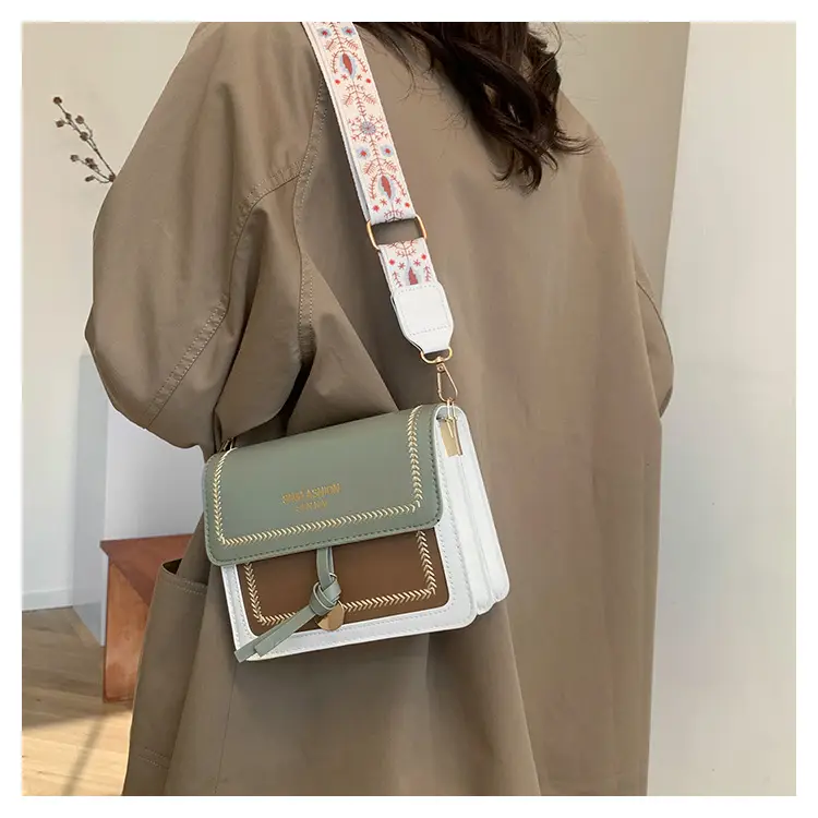 Women's Korean Style Contrast Color Shoulder Bag 2024 — feature 11
